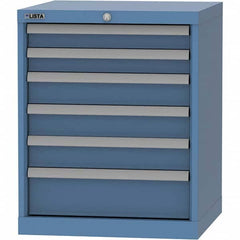 LISTA - 6 Drawer, 84 Compartment Bright Blue Steel Modular Storage Cabinet - Eagle Tool & Supply