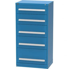 Vidmar - 5 Drawer, 45 Compartment Bright Blue Steel Modular Storage Cabinet - Eagle Tool & Supply