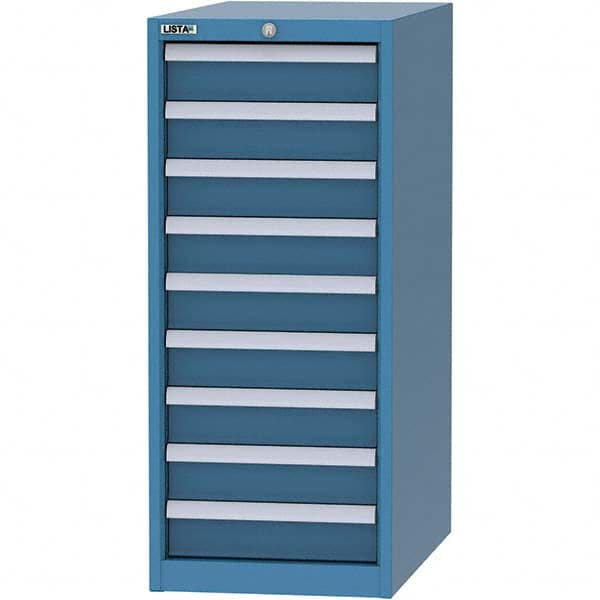 LISTA - 9 Drawer, 45 Compartment Bright Blue Steel Modular Storage Cabinet - Eagle Tool & Supply