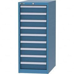 Modular Steel Storage Cabinet: 16-29/32″ Wide, 28-1/2″ Deep, 39-13/32″ High 440 lb Capacity, 9 Drawer