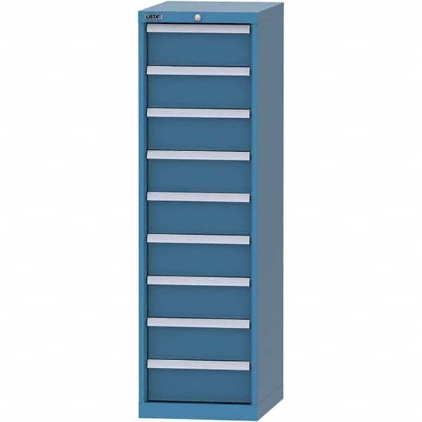 LISTA - 9 Drawer, 216 Compartment Bright Blue Steel Modular Storage Cabinet - Eagle Tool & Supply