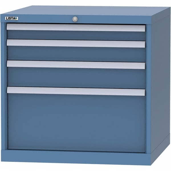 LISTA - 4 Drawer, 45 Compartment Bright Blue Steel Modular Storage Cabinet - Eagle Tool & Supply