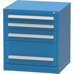 Vidmar - 4 Drawer Bright Blue Steel Modular Storage Cabinet - Eagle Tool & Supply