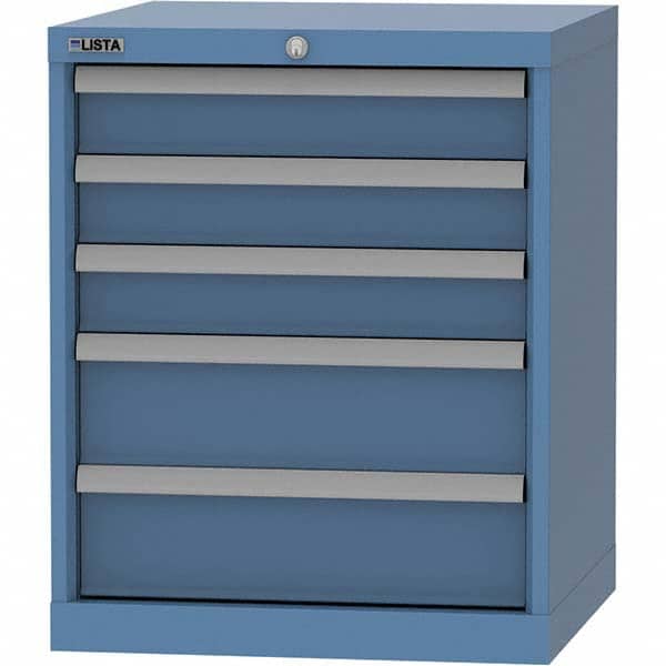 LISTA - 5 Drawer, 84 Compartment Bright Blue Steel Modular Storage Cabinet - Eagle Tool & Supply