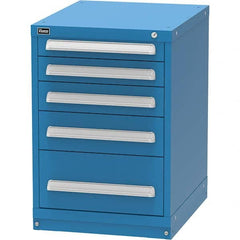 Vidmar - 5 Drawer, 45 Compartment Bright Blue Steel Modular Storage Cabinet - Eagle Tool & Supply