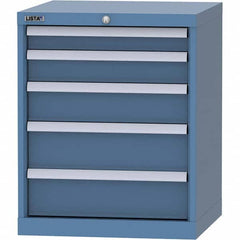 LISTA - 5 Drawer, 84 Compartment Bright Blue Steel Modular Storage Cabinet - Eagle Tool & Supply