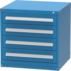 Vidmar - 4 Drawer Bright Blue Steel Modular Storage Cabinet - Eagle Tool & Supply