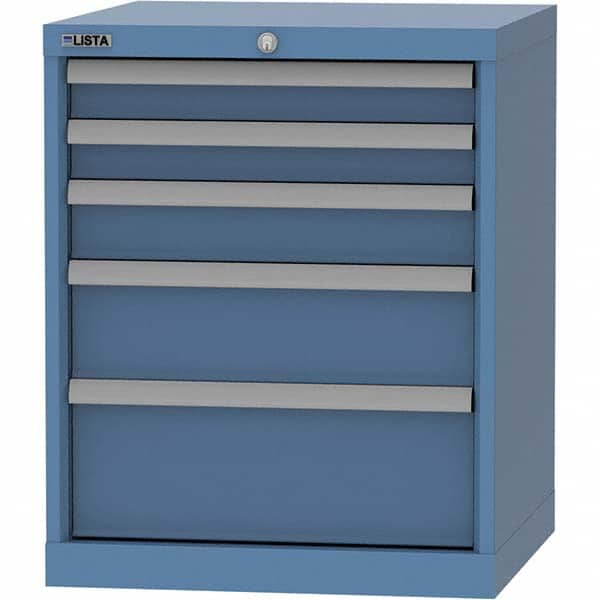 LISTA - 5 Drawer, 84 Compartment Bright Blue Steel Modular Storage Cabinet - Eagle Tool & Supply