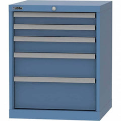 LISTA - 5 Drawer, 84 Compartment Bright Blue Steel Modular Storage Cabinet - Eagle Tool & Supply