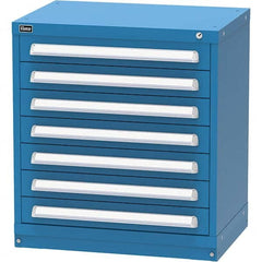 Vidmar - 7 Drawer, 45 Compartment Bright Blue Steel Modular Storage Cabinet - Eagle Tool & Supply