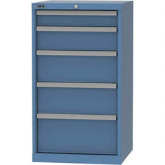 LISTA - 5 Drawer, 84 Compartment Bright Blue Steel Modular Storage Cabinet - Eagle Tool & Supply