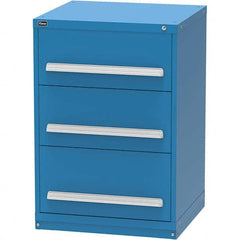 Vidmar - 3 Drawer, 124 Compartment Bright Blue Steel Modular Storage Cabinet - Eagle Tool & Supply
