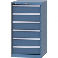 LISTA - 6 Drawer, 99 Compartment Bright Blue Steel Modular Storage Cabinet - Eagle Tool & Supply