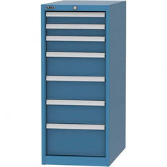 LISTA - 7 Drawer, 45 Compartment Bright Blue Steel Modular Storage Cabinet - Eagle Tool & Supply