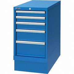 LISTA - 5 Drawer, 24 Compartment Bright Blue Steel Modular Storage Cabinet - Eagle Tool & Supply