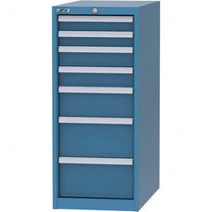 LISTA - 7 Drawer, 45 Compartment Bright Blue Steel Modular Storage Cabinet - Eagle Tool & Supply
