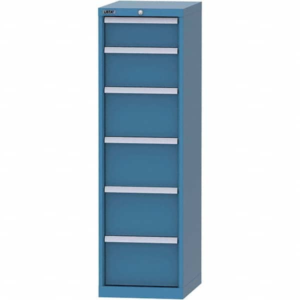 LISTA - 6 Drawer, 216 Compartment Bright Blue Steel Modular Storage Cabinet - Eagle Tool & Supply