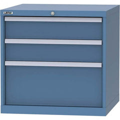 LISTA - 3 Drawer, 45 Compartment Bright Blue Steel Modular Storage Cabinet - Eagle Tool & Supply