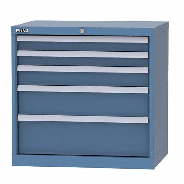 LISTA - 4 Drawer, 124 Compartment Bright Blue Steel Modular Storage Cabinet - Eagle Tool & Supply