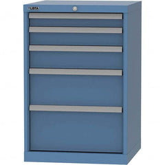 LISTA - 5 Drawer, 84 Compartment Bright Blue Steel Modular Storage Cabinet - Eagle Tool & Supply