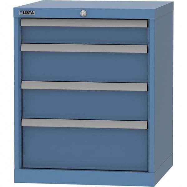 LISTA - 4 Drawer, 84 Compartment Bright Blue Steel Modular Storage Cabinet - Eagle Tool & Supply