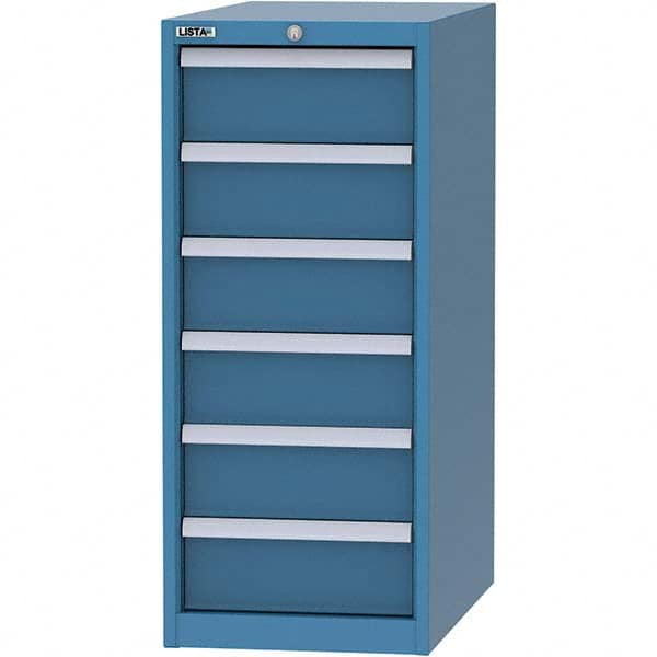 LISTA - 6 Drawer, 45 Compartment Bright Blue Steel Modular Storage Cabinet - Eagle Tool & Supply