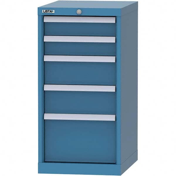 LISTA - 5 Drawer, 216 Compartment Bright Blue Steel Modular Storage Cabinet - Eagle Tool & Supply