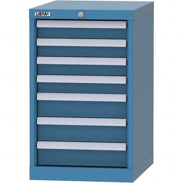 LISTA - 7 Drawer, 216 Compartment Bright Blue Steel Modular Storage Cabinet - Eagle Tool & Supply