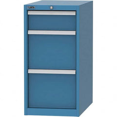 LISTA - 3 Drawer, 45 Compartment Bright Blue Steel Modular Storage Cabinet - Eagle Tool & Supply