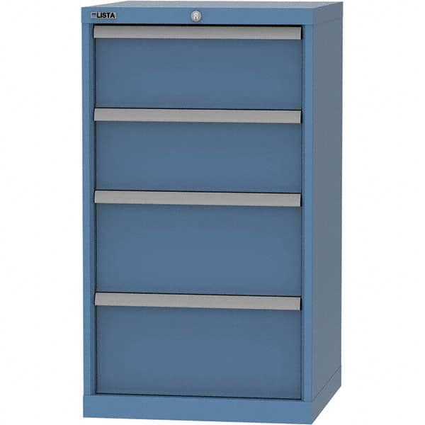LISTA - 4 Drawer, 84 Compartment Bright Blue Steel Modular Storage Cabinet - Eagle Tool & Supply