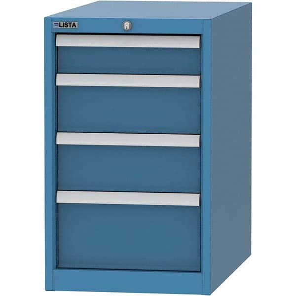 Modular Steel Storage Cabinet: 16-29/32″ Wide, 28-1/2″ Deep 440 lb Capacity, 4 Drawer