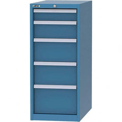 LISTA - 5 Drawer, 45 Compartment Bright Blue Steel Modular Storage Cabinet - Eagle Tool & Supply