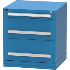 Vidmar - 3 Drawer, 344 Compartment Bright Blue Steel Modular Storage Cabinet - Eagle Tool & Supply