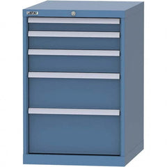 LISTA - 5 Drawer, 99 Compartment Bright Blue Steel Modular Storage Cabinet - Eagle Tool & Supply