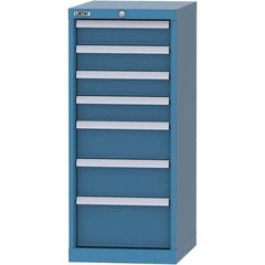 LISTA - 7 Drawer, 216 Compartment Bright Blue Steel Modular Storage Cabinet - Eagle Tool & Supply