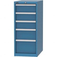 LISTA - 5 Drawer, 45 Compartment Bright Blue Steel Modular Storage Cabinet - Eagle Tool & Supply