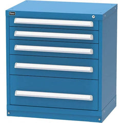 Vidmar - 5 Drawer, 45 Compartment Bright Blue Steel Modular Storage Cabinet - Eagle Tool & Supply
