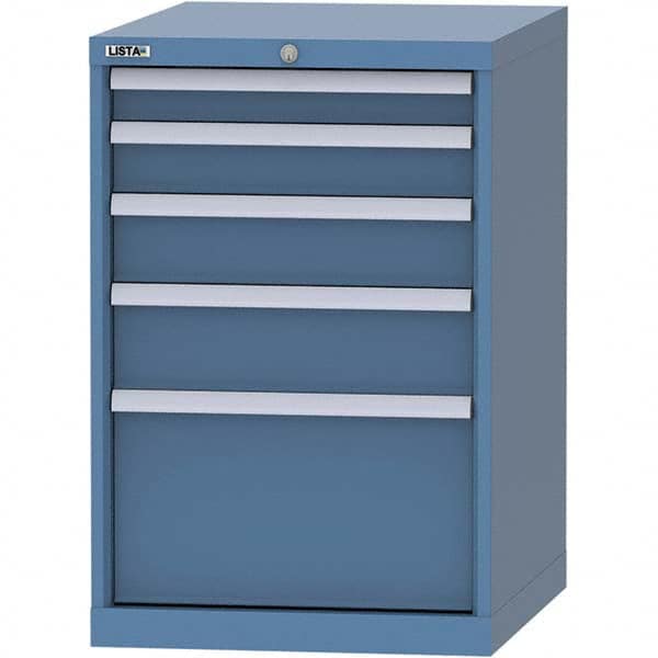 LISTA - 4 Drawer, 99 Compartment Bright Blue Steel Modular Storage Cabinet - Eagle Tool & Supply