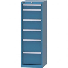 LISTA - 6 Drawer, 216 Compartment Bright Blue Steel Modular Storage Cabinet - Eagle Tool & Supply