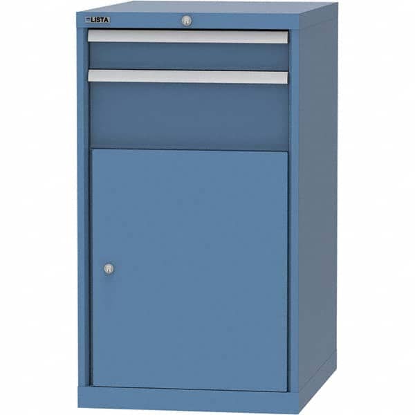 LISTA - 4 Drawer, 99 Compartment Bright Blue Steel Modular Storage Cabinet - Eagle Tool & Supply