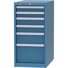 LISTA - 6 Drawer, 45 Compartment Bright Blue Steel Modular Storage Cabinet - Eagle Tool & Supply