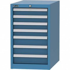 LISTA - 7 Drawer, 45 Compartment Bright Blue Steel Modular Storage Cabinet - Eagle Tool & Supply