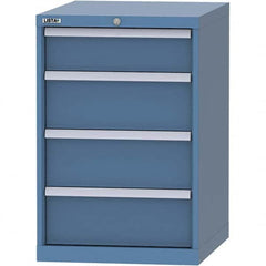 LISTA - 4 Drawer, 99 Compartment Bright Blue Steel Modular Storage Cabinet - Eagle Tool & Supply