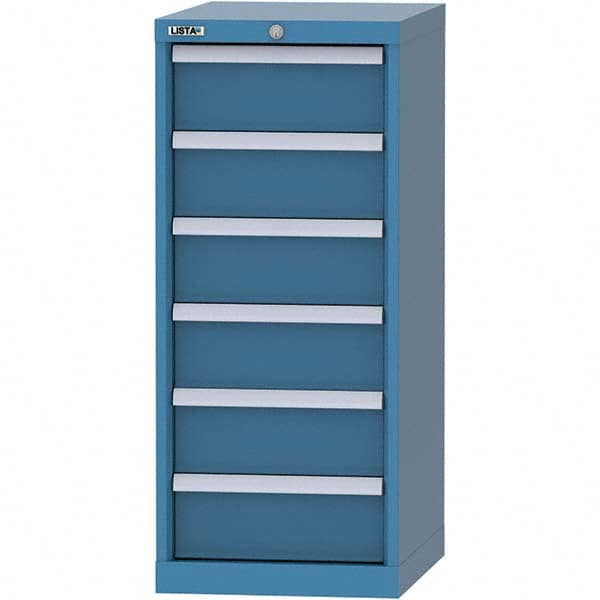 LISTA - 6 Drawer, 216 Compartment Bright Blue Steel Modular Storage Cabinet - Eagle Tool & Supply