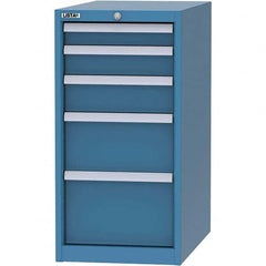LISTA - 5 Drawer, 45 Compartment Bright Blue Steel Modular Storage Cabinet - Eagle Tool & Supply