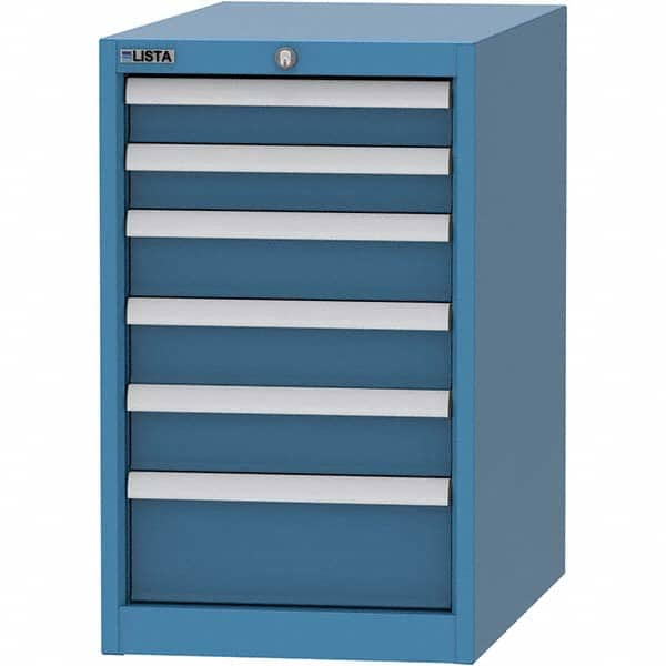 LISTA - 6 Drawer, 45 Compartment Bright Blue Steel Modular Storage Cabinet - Eagle Tool & Supply