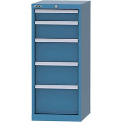 LISTA - 5 Drawer, 216 Compartment Bright Blue Steel Modular Storage Cabinet - Eagle Tool & Supply