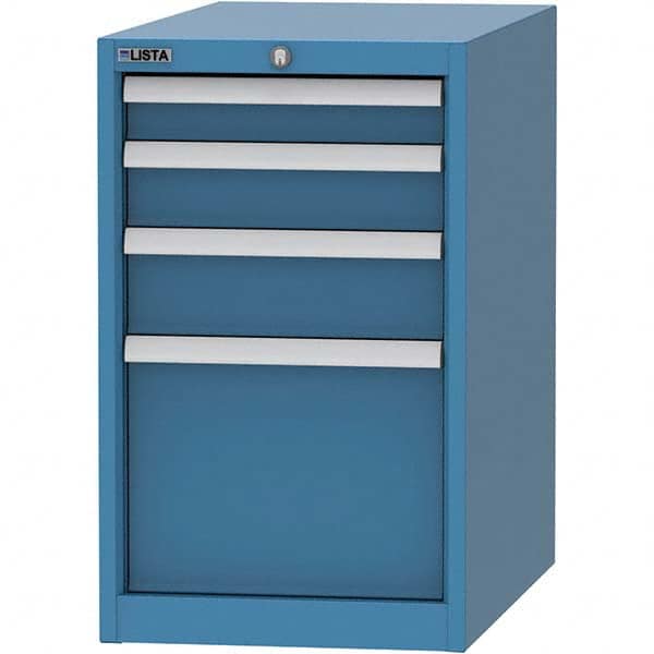 LISTA - 4 Drawer, 45 Compartment Bright Blue Steel Modular Storage Cabinet - Eagle Tool & Supply