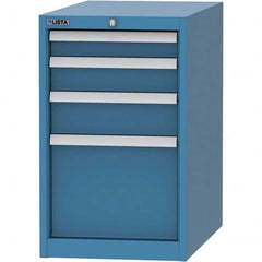 LISTA - 4 Drawer, 45 Compartment Bright Blue Steel Modular Storage Cabinet - Eagle Tool & Supply