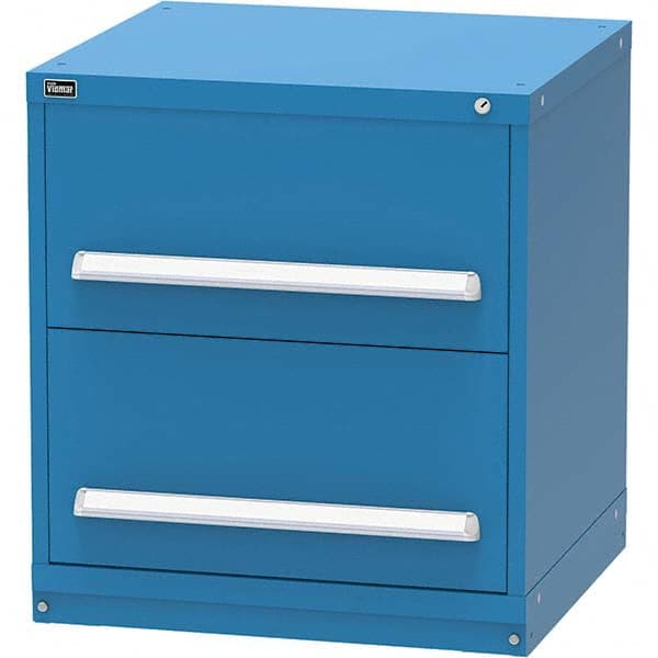Vidmar - 2 Drawer, 344 Compartment Bright Blue Steel Modular Storage Cabinet - Eagle Tool & Supply